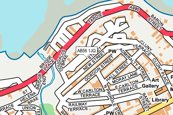 AB56 1JQ map - OS OpenMap – Local (Ordnance Survey) AB56 1JQ map - OS OpenMap – Local (Ordnance Survey)