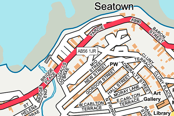 AB56 1JR map - OS OpenMap – Local (Ordnance Survey) AB56 1JR map - OS OpenMap – Local (Ordnance Survey)