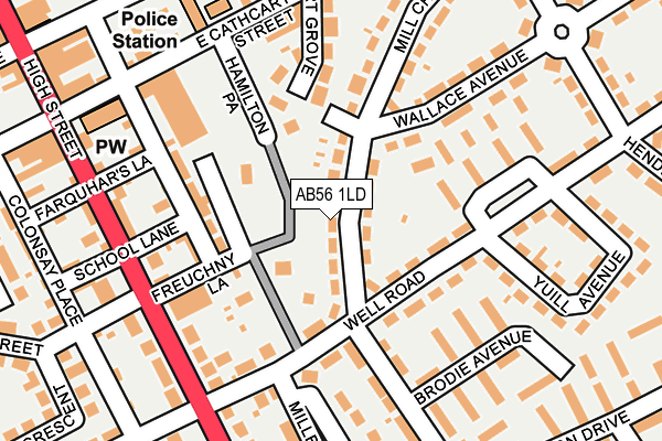 AB56 1LD map - OS OpenMap – Local (Ordnance Survey) AB56 1LD map - OS OpenMap – Local (Ordnance Survey)