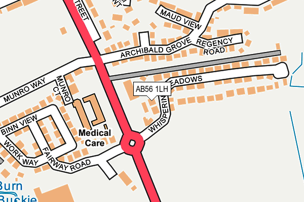 AB56 1LH map - OS OpenMap – Local (Ordnance Survey) AB56 1LH map - OS OpenMap – Local (Ordnance Survey)