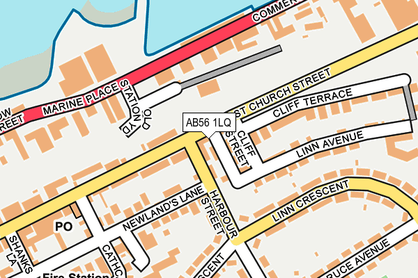 AB56 1LQ map - OS OpenMap – Local (Ordnance Survey) AB56 1LQ map - OS OpenMap – Local (Ordnance Survey)
