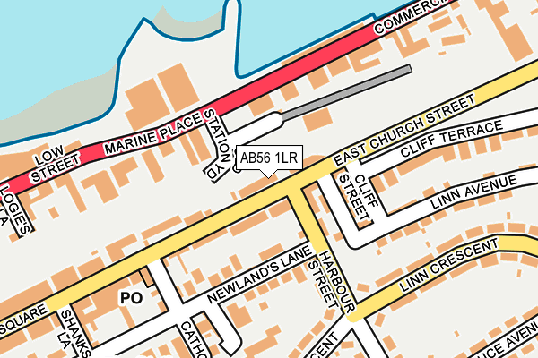 AB56 1LR map - OS OpenMap – Local (Ordnance Survey) AB56 1LR map - OS OpenMap – Local (Ordnance Survey)