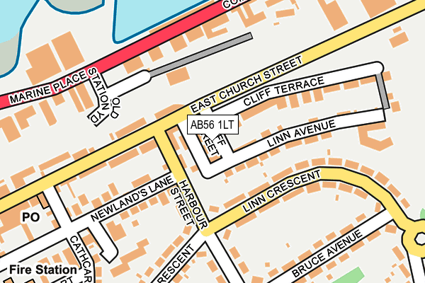 AB56 1LT map - OS OpenMap – Local (Ordnance Survey) AB56 1LT map - OS OpenMap – Local (Ordnance Survey)