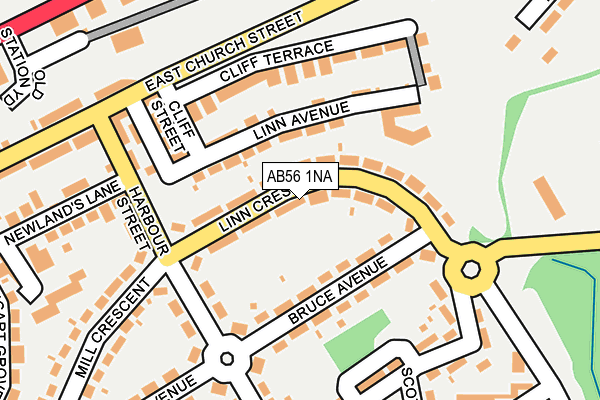 AB56 1NA map - OS OpenMap – Local (Ordnance Survey) AB56 1NA map - OS OpenMap – Local (Ordnance Survey)