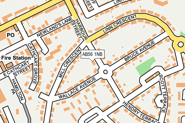 AB56 1NB map - OS OpenMap – Local (Ordnance Survey) AB56 1NB map - OS OpenMap – Local (Ordnance Survey)