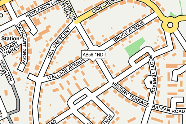 AB56 1ND map - OS OpenMap – Local (Ordnance Survey) AB56 1ND map - OS OpenMap – Local (Ordnance Survey)