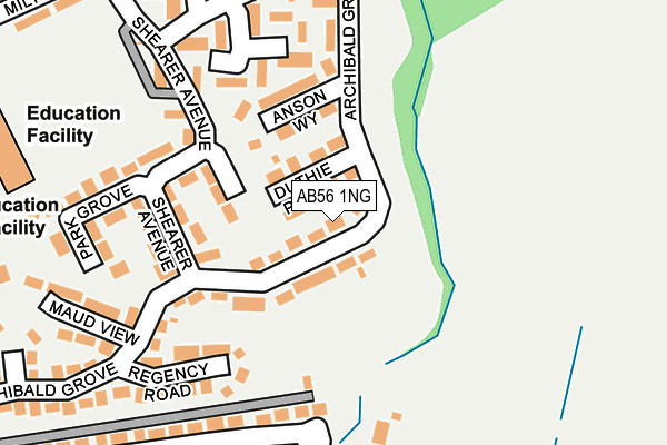AB56 1NG map - OS OpenMap – Local (Ordnance Survey) AB56 1NG map - OS OpenMap – Local (Ordnance Survey)