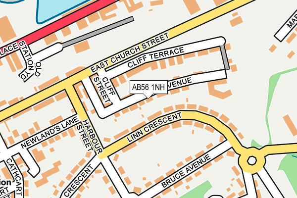 AB56 1NH map - OS OpenMap – Local (Ordnance Survey) AB56 1NH map - OS OpenMap – Local (Ordnance Survey)