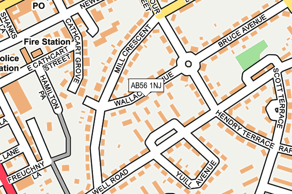 AB56 1NJ map - OS OpenMap – Local (Ordnance Survey) AB56 1NJ map - OS OpenMap – Local (Ordnance Survey)