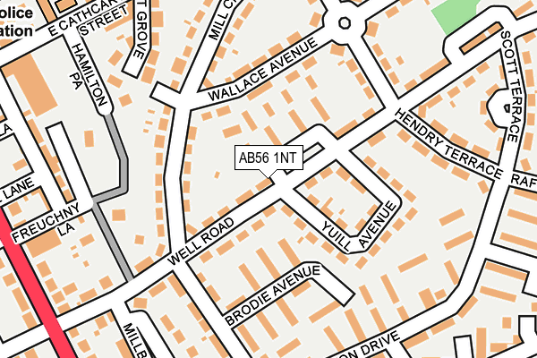 AB56 1NT map - OS OpenMap – Local (Ordnance Survey) AB56 1NT map - OS OpenMap – Local (Ordnance Survey)