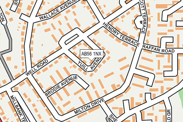 AB56 1NX map - OS OpenMap – Local (Ordnance Survey) AB56 1NX map - OS OpenMap – Local (Ordnance Survey)