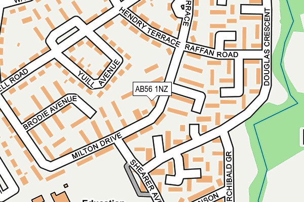 AB56 1NZ map - OS OpenMap – Local (Ordnance Survey) AB56 1NZ map - OS OpenMap – Local (Ordnance Survey)