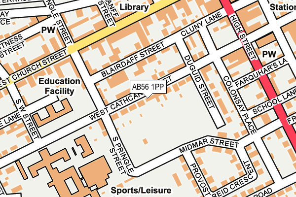 AB56 1PP map - OS OpenMap – Local (Ordnance Survey) AB56 1PP map - OS OpenMap – Local (Ordnance Survey)