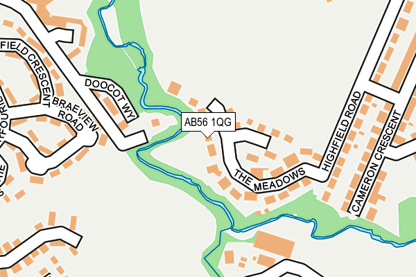 AB56 1QG map - OS OpenMap – Local (Ordnance Survey) AB56 1QG map - OS OpenMap – Local (Ordnance Survey)