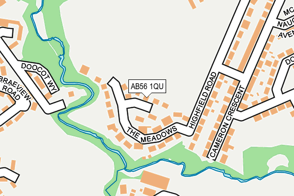AB56 1QU map - OS OpenMap – Local (Ordnance Survey) AB56 1QU map - OS OpenMap – Local (Ordnance Survey)