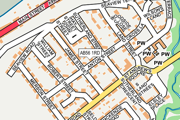 AB56 1RD map - OS OpenMap – Local (Ordnance Survey) AB56 1RD map - OS OpenMap – Local (Ordnance Survey)