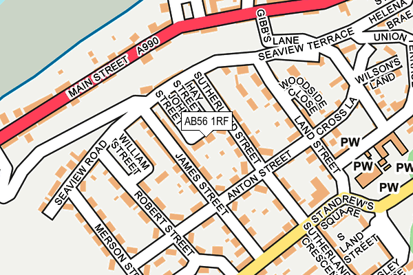 AB56 1RF map - OS OpenMap – Local (Ordnance Survey) AB56 1RF map - OS OpenMap – Local (Ordnance Survey)