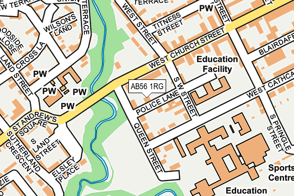 AB56 1RG map - OS OpenMap – Local (Ordnance Survey) AB56 1RG map - OS OpenMap – Local (Ordnance Survey)