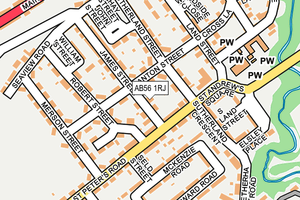AB56 1RJ map - OS OpenMap – Local (Ordnance Survey) AB56 1RJ map - OS OpenMap – Local (Ordnance Survey)