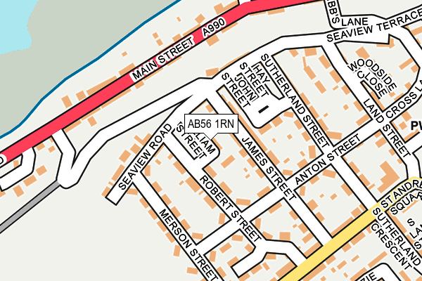 AB56 1RN map - OS OpenMap – Local (Ordnance Survey) AB56 1RN map - OS OpenMap – Local (Ordnance Survey)