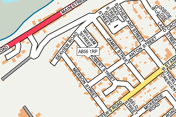 AB56 1RP map - OS OpenMap – Local (Ordnance Survey) AB56 1RP map - OS OpenMap – Local (Ordnance Survey)