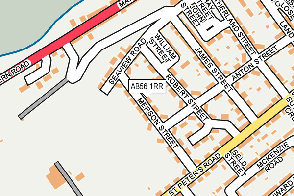 AB56 1RR map - OS OpenMap – Local (Ordnance Survey)