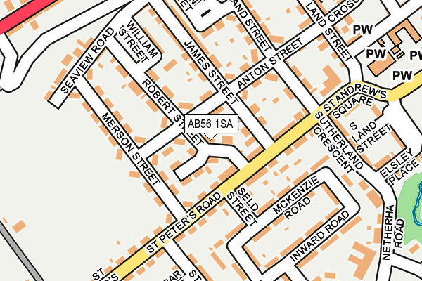 AB56 1SA map - OS OpenMap – Local (Ordnance Survey) AB56 1SA map - OS OpenMap – Local (Ordnance Survey)
