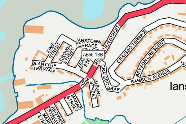 AB56 1SB map - OS OpenMap – Local (Ordnance Survey) AB56 1SB map - OS OpenMap – Local (Ordnance Survey)