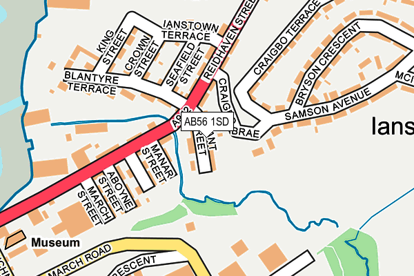 AB56 1SD map - OS OpenMap – Local (Ordnance Survey) AB56 1SD map - OS OpenMap – Local (Ordnance Survey)