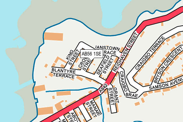 AB56 1SE map - OS OpenMap – Local (Ordnance Survey) AB56 1SE map - OS OpenMap – Local (Ordnance Survey)