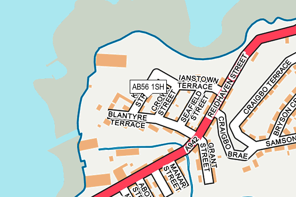 AB56 1SH map - OS OpenMap – Local (Ordnance Survey) AB56 1SH map - OS OpenMap – Local (Ordnance Survey)