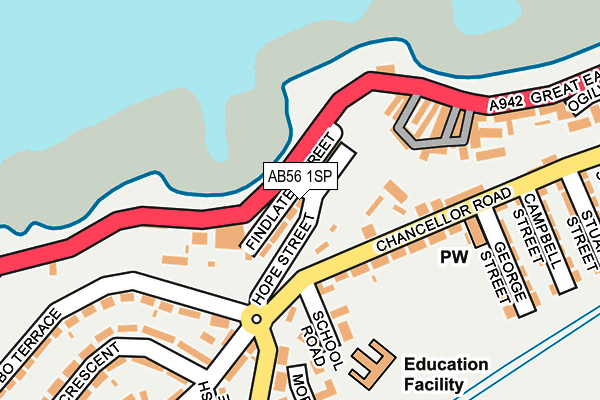 AB56 1SP map - OS OpenMap – Local (Ordnance Survey) AB56 1SP map - OS OpenMap – Local (Ordnance Survey)