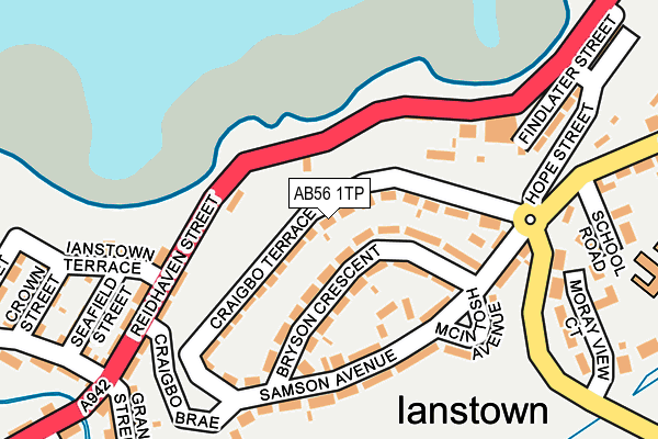AB56 1TP map - OS OpenMap – Local (Ordnance Survey) AB56 1TP map - OS OpenMap – Local (Ordnance Survey)