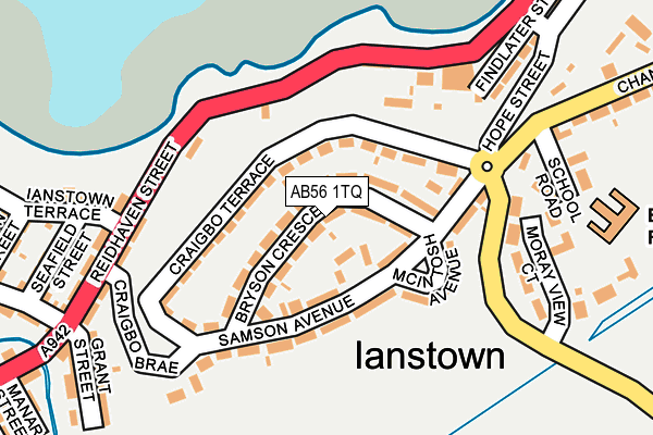 AB56 1TQ map - OS OpenMap – Local (Ordnance Survey) AB56 1TQ map - OS OpenMap – Local (Ordnance Survey)