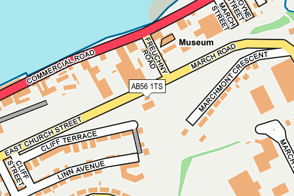 AB56 1TS map - OS OpenMap – Local (Ordnance Survey) AB56 1TS map - OS OpenMap – Local (Ordnance Survey)