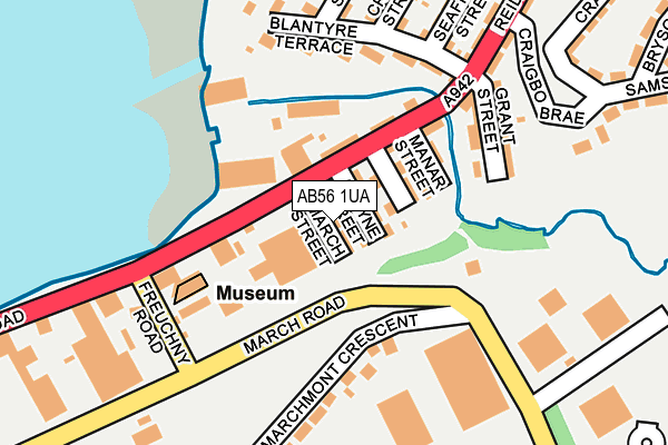 AB56 1UA map - OS OpenMap – Local (Ordnance Survey) AB56 1UA map - OS OpenMap – Local (Ordnance Survey)