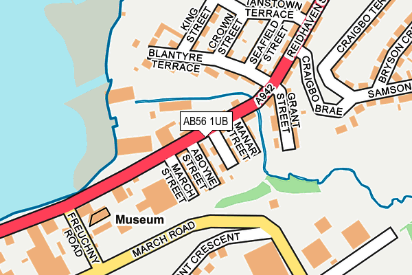 AB56 1UB map - OS OpenMap – Local (Ordnance Survey) AB56 1UB map - OS OpenMap – Local (Ordnance Survey)