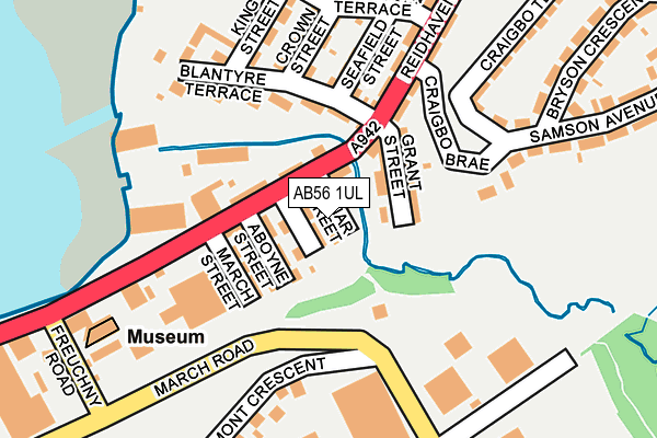 AB56 1UL map - OS OpenMap – Local (Ordnance Survey) AB56 1UL map - OS OpenMap – Local (Ordnance Survey)