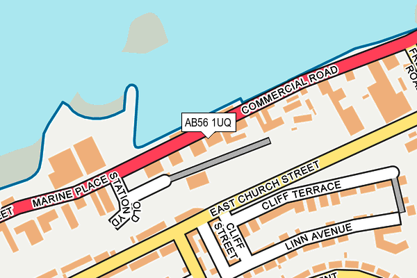 AB56 1UQ map - OS OpenMap – Local (Ordnance Survey) AB56 1UQ map - OS OpenMap – Local (Ordnance Survey)