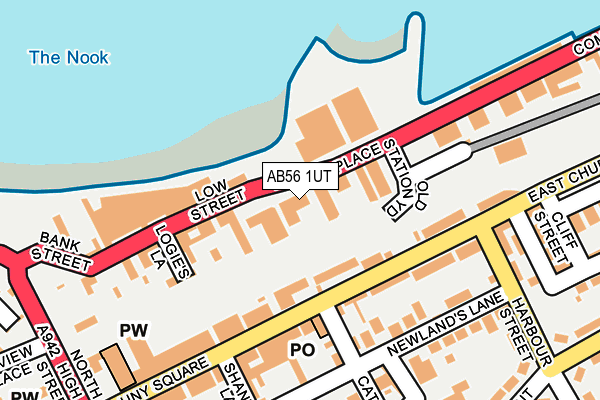 AB56 1UT map - OS OpenMap – Local (Ordnance Survey) AB56 1UT map - OS OpenMap – Local (Ordnance Survey)