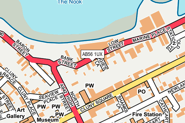 AB56 1UX map - OS OpenMap – Local (Ordnance Survey) AB56 1UX map - OS OpenMap – Local (Ordnance Survey)
