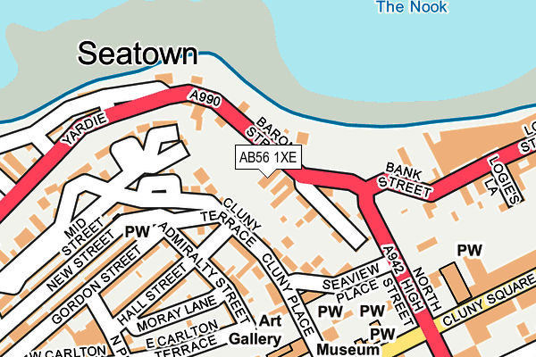 AB56 1XE map - OS OpenMap – Local (Ordnance Survey) AB56 1XE map - OS OpenMap – Local (Ordnance Survey)