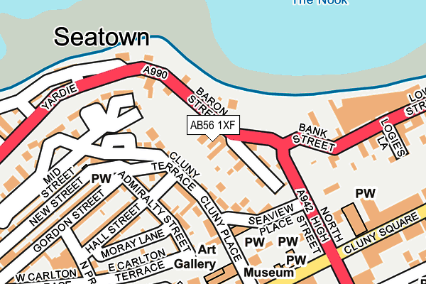AB56 1XF map - OS OpenMap – Local (Ordnance Survey) AB56 1XF map - OS OpenMap – Local (Ordnance Survey)