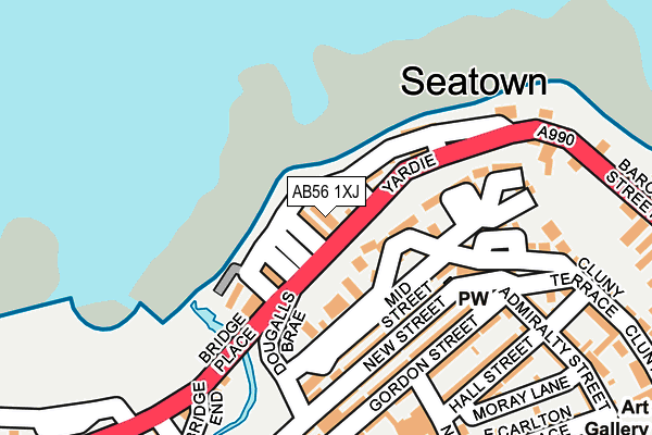 AB56 1XJ map - OS OpenMap – Local (Ordnance Survey) AB56 1XJ map - OS OpenMap – Local (Ordnance Survey)