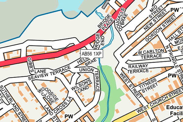 AB56 1XP map - OS OpenMap – Local (Ordnance Survey) AB56 1XP map - OS OpenMap – Local (Ordnance Survey)