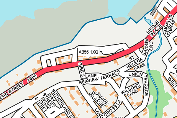 AB56 1XQ map - OS OpenMap – Local (Ordnance Survey) AB56 1XQ map - OS OpenMap – Local (Ordnance Survey)