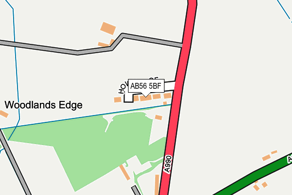 AB56 5BF map - OS OpenMap – Local (Ordnance Survey) AB56 5BF map - OS OpenMap – Local (Ordnance Survey)