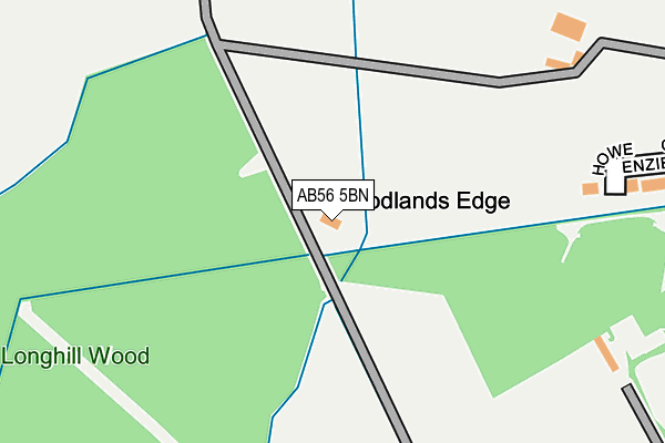 AB56 5BN map - OS OpenMap – Local (Ordnance Survey) AB56 5BN map - OS OpenMap – Local (Ordnance Survey)