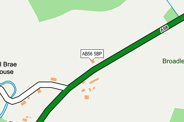 AB56 5BP map - OS OpenMap – Local (Ordnance Survey) AB56 5BP map - OS OpenMap – Local (Ordnance Survey)