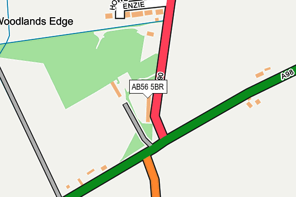 AB56 5BR map - OS OpenMap – Local (Ordnance Survey) AB56 5BR map - OS OpenMap – Local (Ordnance Survey)
